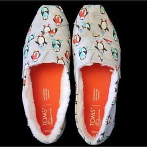 TOMS Alpargata Winter Penguin Shoes - Size W 6.5